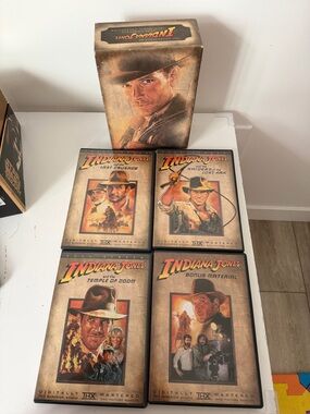 Indiana Jones Complete DVD Collection 4-Disc Box Set w/ Slipcase